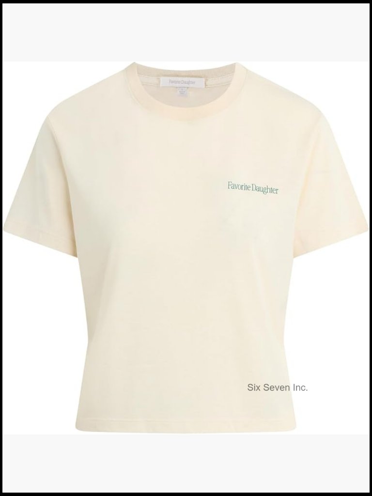 Cropped Logo Tee - Short Sleeve Crew Neck Classic Fit Tri-Blend Cotton